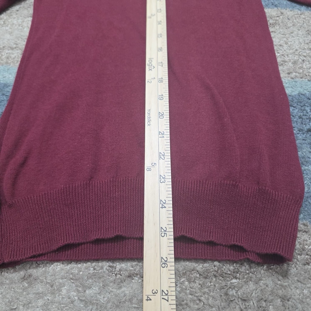 Baby Phat Sweater With High Neck Fitted Sleeves Burgundy Red Good Graphic Size S - Picture 7 of 8